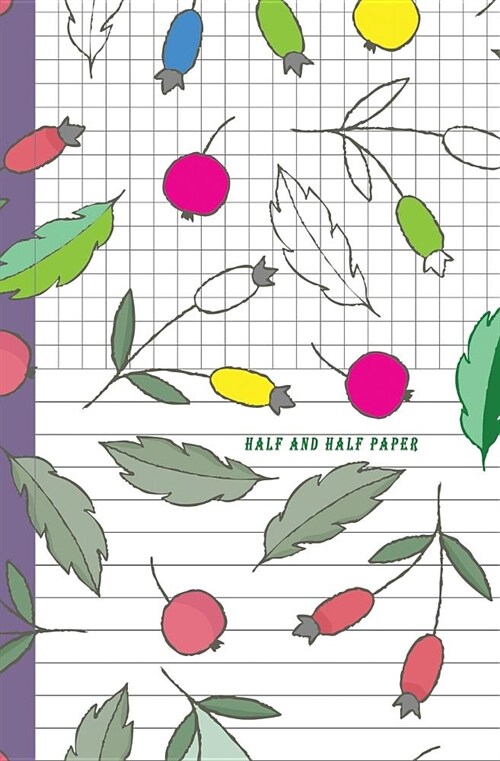 Half and Half Paper: Composition Notebook Half Graph 4x4 Half Lined Paper Notebook on Same Page, Squared, Science, Maths, Lab Notebooks, Di (Paperback)