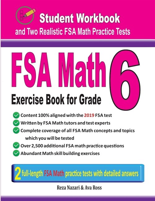 FSA Math Exercise Book for Grade 6: Student Workbook and Two Realistic FSA Math Tests (Paperback)