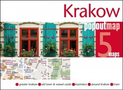 Krakow PopOut Map : Handy pocket-size pop up city map of Krakow (Sheet Map, folded)