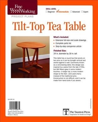 Fine Woodworkings Tilt-Top Tea Table Plan (Other)