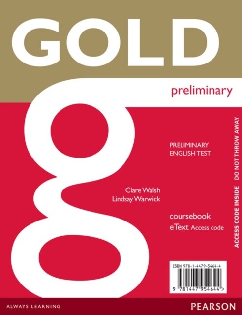 Gold Preliminary eText Coursebook Access Card (Digital product license key)
