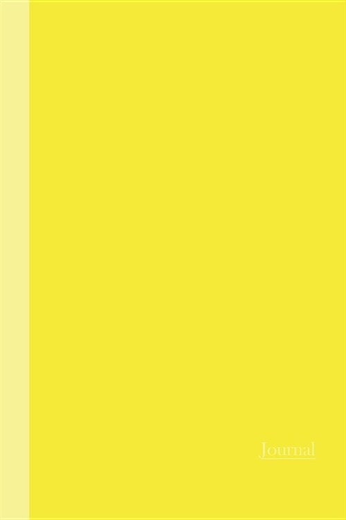 Journal: Two Tone Lemon Yellow 6x9 - Lined Journal - Writing Journal with Blank Lined Pages (Paperback)