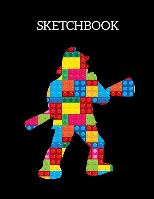 Sketchbook: The Unofficial Lego Blocks Firefighter Sketchbook for Boys & Kids Large Blank Notebook (Paperback)