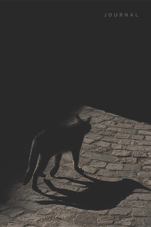 Journal: Lined Notebook Silhouetted Cat in Shadow Florence, Italy (Paperback)