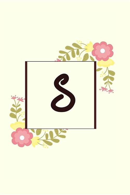 S: Monogram Initial S Notebook for Women and Girls, Blank Lined Journal for Taking Notes, Planner, to Do, Writing or Jour (Paperback)