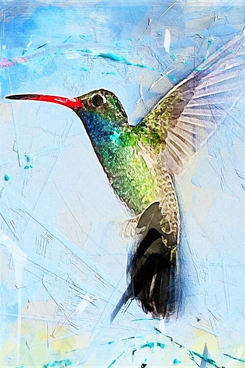 Hummingbird Watercolor Notebook: Composition Notebook with College Ruled Line Paper (Paperback)