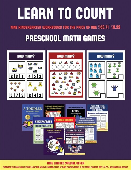 Preschool Math Games (Learn to Count for Preschoolers): A Full-Color Counting Workbook for Preschool/Kindergarten Children. (Paperback)