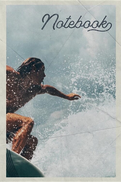 Notebook: Surfer Girl Terrific Composition Book Journal Diary for Men, Women, Teen & Kids Vintage Retro Design for Surfing Vacat (Paperback)