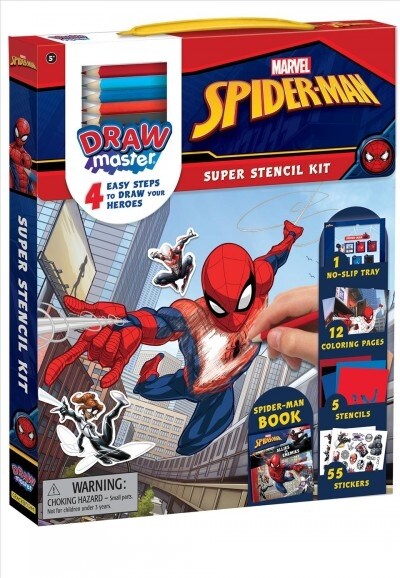 Drawmaster Marvel Spider-Man: Super Stencil Kit: 4 Easy Steps to Draw Your Heroes (Other)