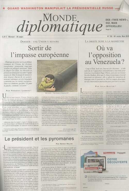 Le Monde Diplomatique (월간 프랑스판): 2019년 03월호