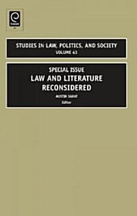 Law and Literature Reconsidered: Special Issue (Hardcover)