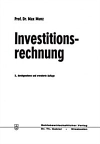 Investitionsrechnung (Paperback, 2, 2. Aufl. 1974)