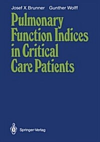 Pulmonary Function Indices in Critical Care Patients (Paperback)