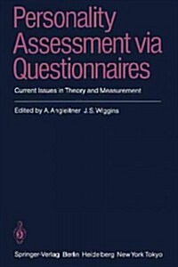 Personality Assessment Via Questionnaires: Current Issues in Theory and Measurement (Paperback, Softcover Repri)