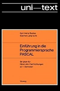 Einfuhrung in Die Programmiersprache Pascal (Paperback)