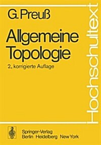 Allgemeine Topologie (Paperback, 2, 2., Korr. Aufl.)