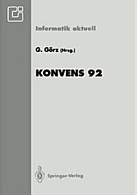 Konvens 92: 1. Konferenz verarbeitung Nat?licher Sprache N?nberg, 7.-9. Oktober 1992 (Paperback)