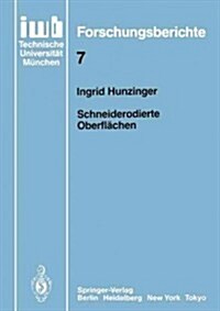 Schneiderodierte Oberfl?hen (Paperback)