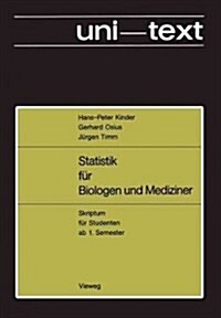 Statistik F? Biologen Und Mediziner (Paperback, 1982)