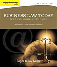 [중고] Cengage Advantage Books: Business Law Today, the Essentials: Text and Summarized Cases (Paperback, 10, Revised)