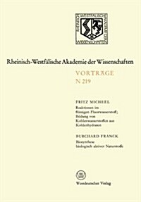 Natur-, Ingenieur- Und Wirtschaftswissenschaften: Vortr?e - N 219 (Paperback, 1972)