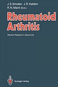 Rheumatoid Arthritis: Recent Research Advances (Paperback, Softcover Repri)