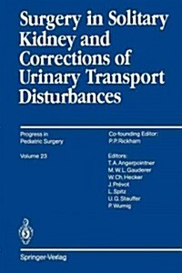 Surgery in Solitary Kidney and Corrections of Urinary Transport Disturbances (Paperback, Softcover Repri)