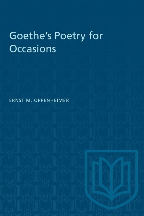 Goethes Poetry for Occasions (Paperback)