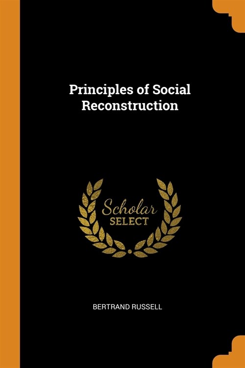 Principles of Social Reconstruction (Paperback)