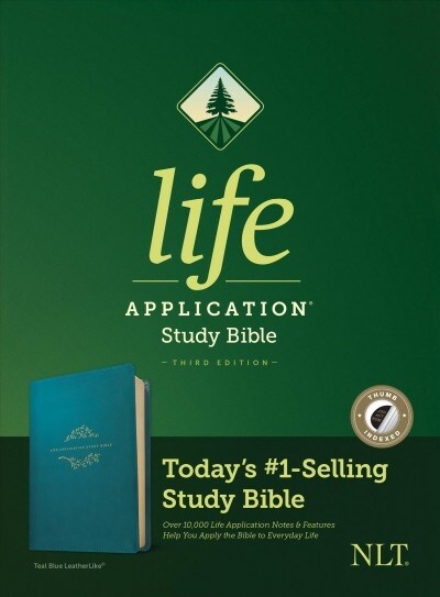 NLT Life Application Study Bible, Third Edition (Leatherlike, Teal Blue, Indexed) (Imitation Leather)
