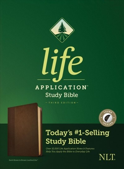 NLT Life Application Study Bible, Third Edition (Leatherlike, Dark Brown/Brown, Indexed) (Imitation Leather)