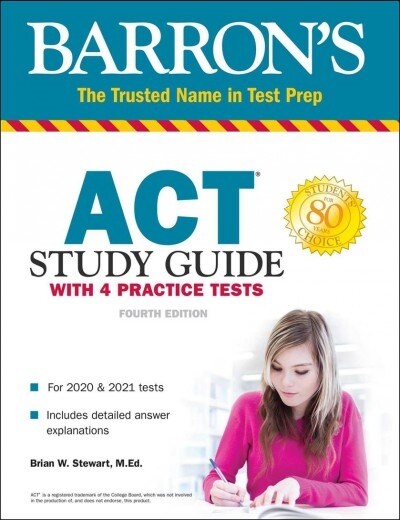 [중고] ACT Study Guide with 4 Practice Tests (Paperback, 4)