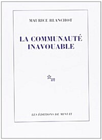 Communaute Inavouable (Paperback)