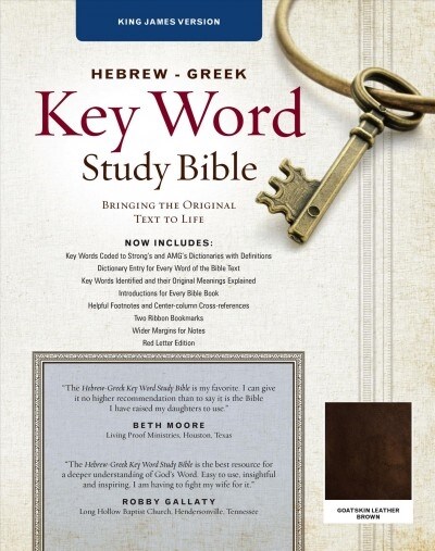 Hebrew-Greek Key Word Study Bible: KJV Edition, Brown Genuine Goat Leather (Leather)