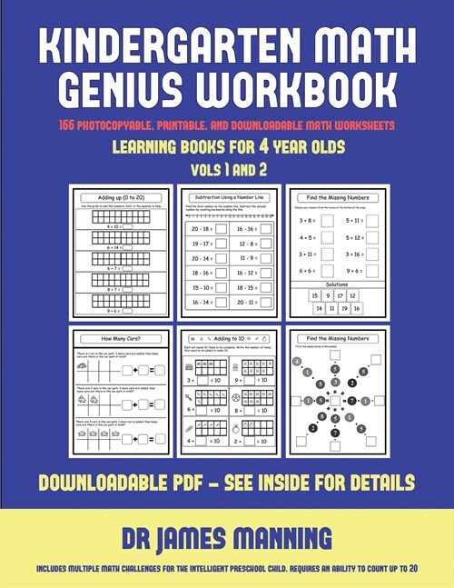 Learning Books for 4 Year Olds (Kindergarten Math Genius): This Book Is Designed for Preschool Teachers to Challenge More Able Preschool Students: Ful (Paperback)