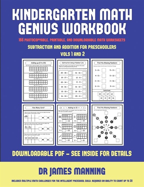 Subtraction and Addition for Preschoolers (Kindergarten Math Genius): This Book Is Designed for Preschool Teachers to Challenge More Able Preschool St (Paperback)