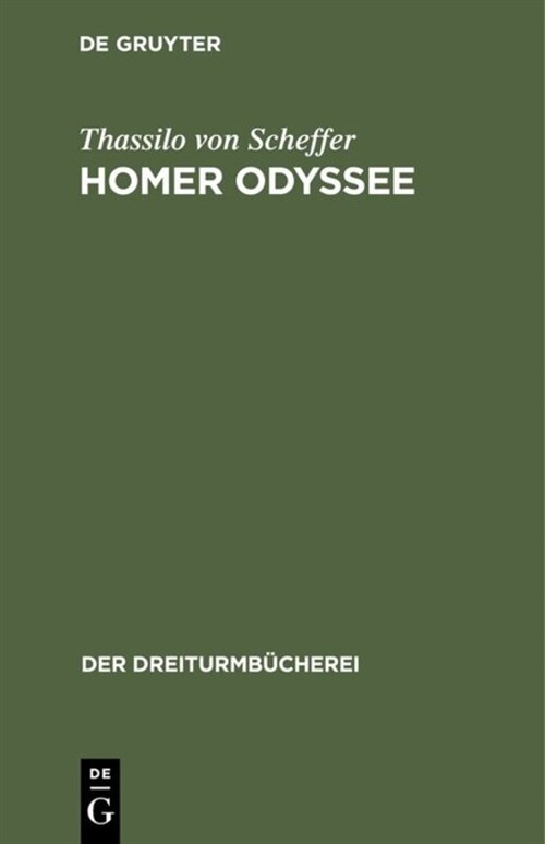 Homer Odyssee (Hardcover, 3, 3. Auflage. Rep)