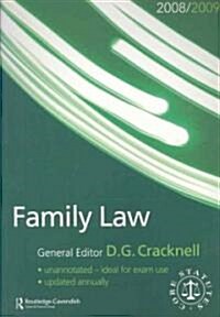 Family Law Statutes 2008-2009 (Paperback, 5, 2008-2009)