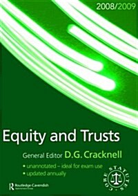 Equity and Trusts 2008-2009 (Paperback, 2nd)