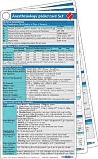 Anesthesiology Pocketcard Set (Cards, 1st, LAM)