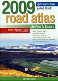 American Map Road Atlas 2009 (Paperback, Spiral, Large Print)