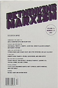 Rethinking Marxism : July, Vol: 17.4 (Paperback)