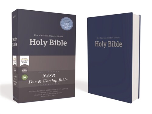 Nasb, Pew and Worship Bible, Hardcover, Blue, 1995 Text, Comfort Print (Hardcover)