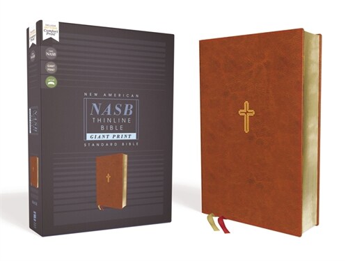 Nasb, Thinline Bible, Giant Print, Leathersoft, Brown, Red Letter Edition, 1995 Text, Comfort Print (Imitation Leather)