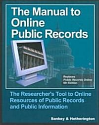 The Manual to Online Public Records (Paperback)