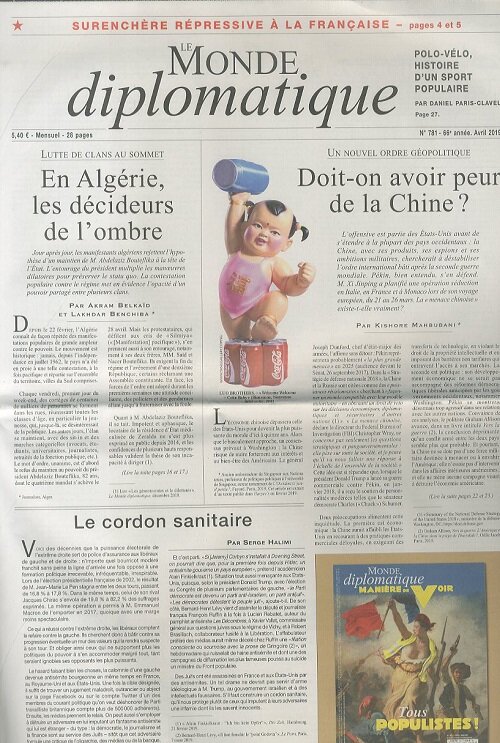 Le Monde Diplomatique (월간 프랑스판): 2019년 04월호