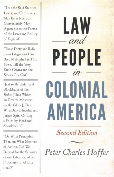 Law and People in Colonial America (Paperback, 2)