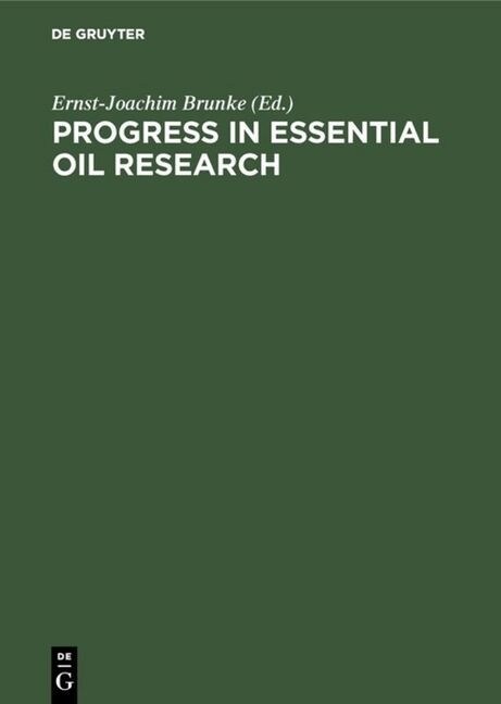 Progress in Essential Oil Research (Hardcover)
