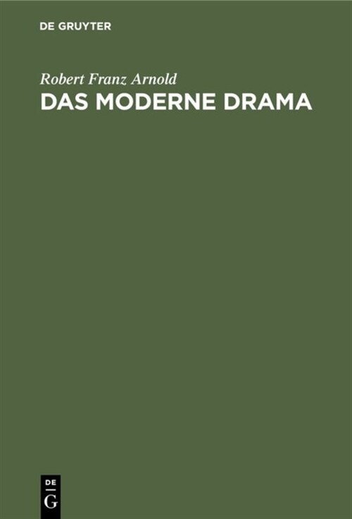 Das moderne Drama (Hardcover, 2, 2. Verb., Teilw)