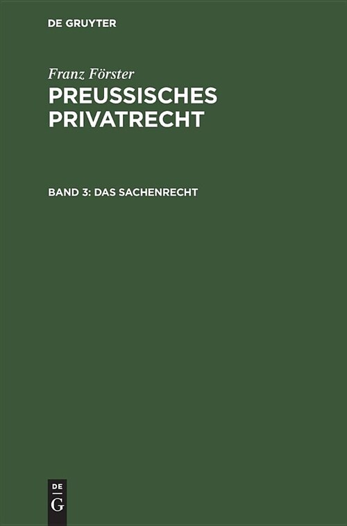 Das Sachenrecht (Hardcover, 6, 6. Aufl., ( 3.)